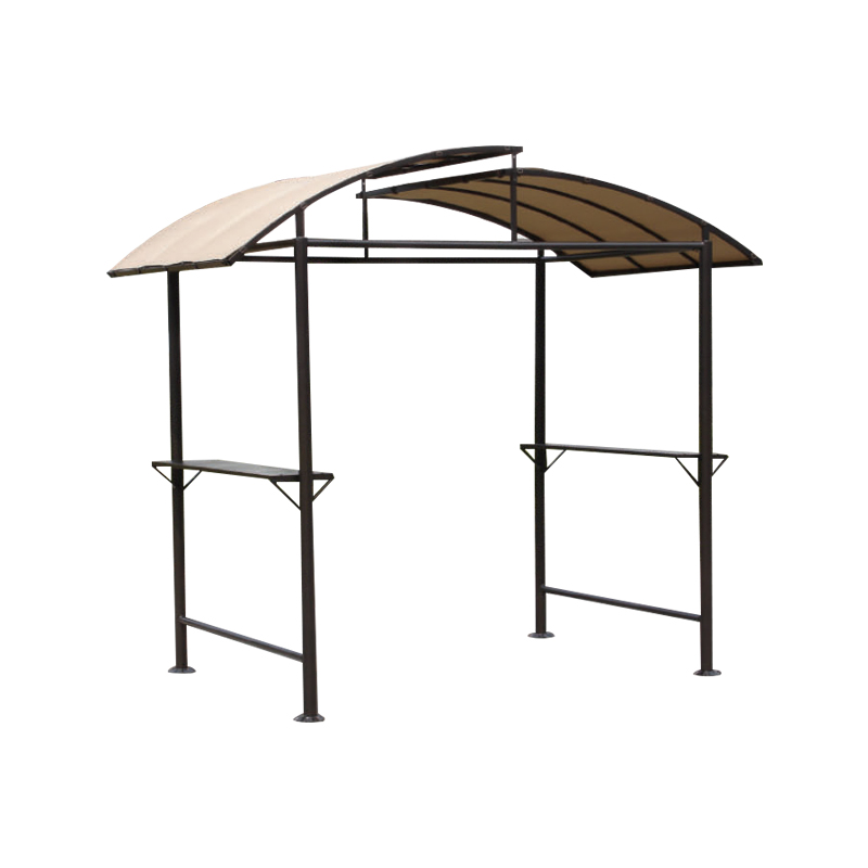 Outdoor Grill Gazebo With Two Shelfs And Hook