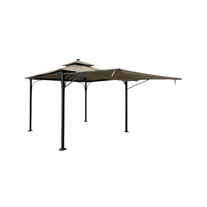 Metal Patio Gazebo With Extended Awning